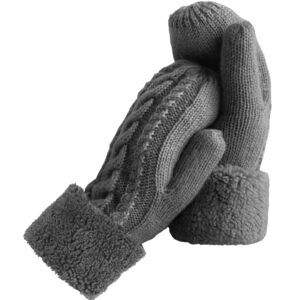 2421 Winter Warm Mittens For Women, Cozy Thick Knitted Glovess &